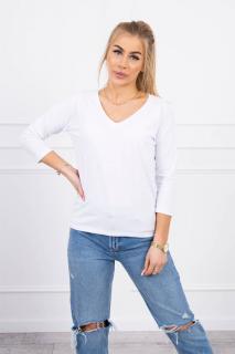 Tričko s výstřihem Molly bílé Velikost: One size, Barva: Bílá
