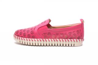 Bottero dámské kožené espadrilky 330801 HOT PINK Velikost: 38