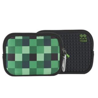 Kreativní pixelové pouzdro PIXIE CREW zelená kostka/černá