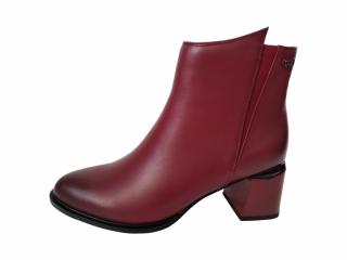 LADIES dámská kotníková obuv L0148/1-C445751  burgundy Velikost: 36