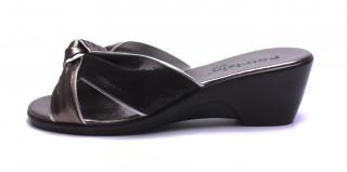 Patrizia dámské pantofle 2210 černé/šedé třpytivé Velikost: 40