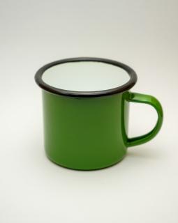 Kafe Typ hrnku: Zelený hrnek, černý lem