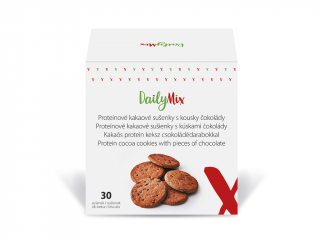 DailyMix Proteinové kakaové sušenky s kousky čokolády | 30 sušenek, 225 g