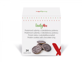 DailyMix Proteinové sušenky s čokoládovou polevou | 24 sušenek, 264 g