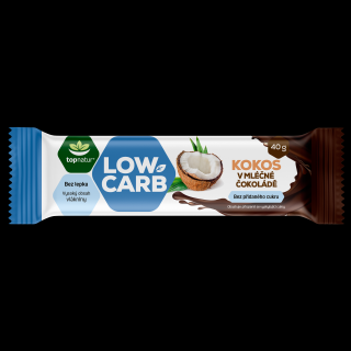iPlody LOW CARB tyčinka Kokos v mléčné čokoládě 40 g