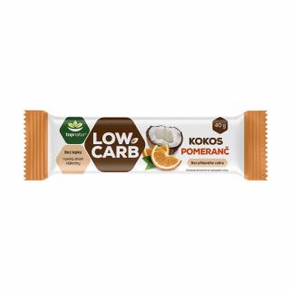 Top Natur Low carb tyčinka kokos a pomeranč 40g