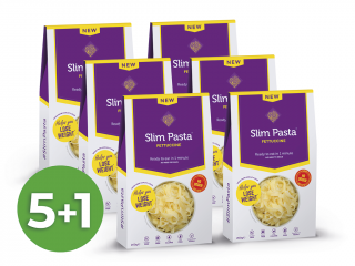 Výhodný balíček konjakových fettuccine Slim Pasta bez nálevu | 5+1 zdarma | 1200 g
