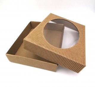 Papírová krabička s okýnkem 2 velikosti Rozměr: 130x70x35
