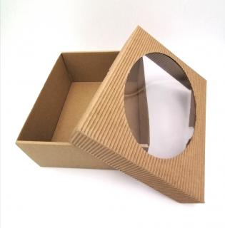 Papírová krabička s okýnkem 2 velikosti Rozměr: 200x150x70