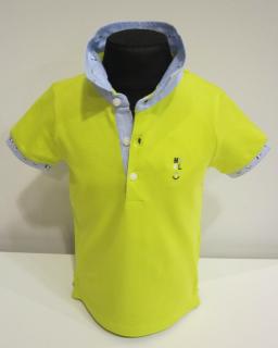 1114/50 Mayoral chlapecké limetkově žluté bavlněné tričko (polo) s krátkým rukávem a látkovým límečkem Barva: Limetkově žlutá, Velikost: 80 / 12…