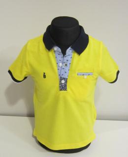 1146/93  Mayoral chlapecké žluté polo (tričko s límečkem),s kapsičkou a s obrázkem na zádech Barva: Žlutá, Velikost: 80/ 12 měsíců, Materiál: 100%…