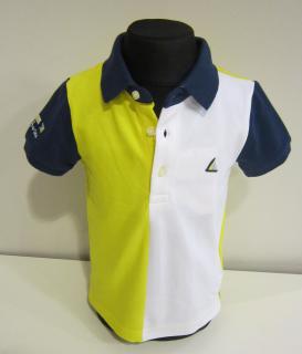 1148/96  Mayoral chlapecké sportovní žluto modro bílé polo (tričko s límečkem) s krátkým rukávem styl dres Barva: Žlutá, Velikost: 80/ 12 měsíců,…