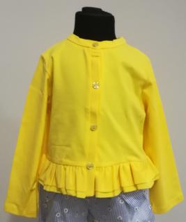 1467/17  Mayoral dívčí žlutý úpletový bavlněný cardigan (svetr na propínání) s kanýrkem a s dlouhým rukávem Barva: Žlutá, Velikost: 80 / 12 měsíců,…