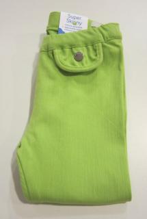 1530/78  Mayoral dívčí pistáciové jeginy (kalhoty) s ozdobnými patkami Barva: Zelená, Velikost: 92 / 24 měsíců, Materiál: 95% bavlna 5% elastan