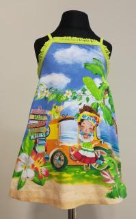 1946/7  Mayoral dívčí vícebarevné bavlněné šaty na úzká ramínka s nádechem exotiky Barva: Vícebarevná, Velikost: 80 / 12 měsíců, Materiál: 92% bavlna…