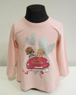 2016/92  Mayoral dívčí růžové triko do A s dlouhým rukávem a s obrázkem se srdíčky, autem s holčičkou a medvídkem Barva: Růžová, Velikost: 98 / 36…