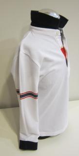 3158/24 Mayoral chlapecké bavlněné tričko s límečkem (polo) s kapsičkou dlouhý rukáv Barva: Bílá, Velikost: 116, Materiál: 99% bavlna 1% elastan