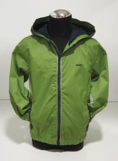 3478/68  Mayoral chlapecká letní lehce pogumovaná zelená bunda s pevnou kapucí a s kapsami na zip Barva: Zelená, Velikost: 104, Materiál: 100%…