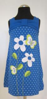 3951/59 Mayoral letní šaty na širší ramínka královská modř bavlněné s motivem květiny Barva: Královská modrá, Velikost: 110 / 5 let, Materiál: 95%…