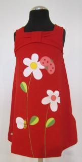 3951/60 Mayoral dívčí letní šaty na širší ramínka červené bavlněné s motivem květiny Barva: Červená, Velikost: 116 / 6 let, Materiál: 95% bavlna 5%…