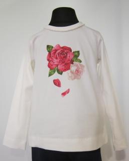 4006/68 Mayoral dívčí smetanové triko s dlouhým rukávem a s obrázkem červené růže Barva: Smetanová, Velikost: 104 / 4 roky, Materiál: 92% bavlna 8%…