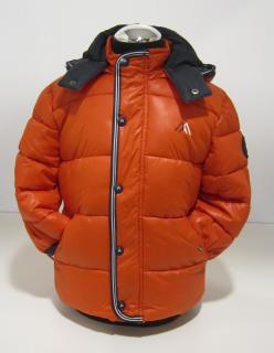 4442/68 Mayoral chlapecká teplá bunda oranžová s odepínací kapucí kapucí Barva: Oranžová, Velikost: 110, Materiál: 99% bavlna 1% elastan