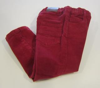 502/29 Mayoral chlapecké bordové manžestrové kalhoty SLIM FIT s kapsami Barva: Bordová, Velikost: 86/ 18 měsíců, Materiál: 98% bavlna 2% elastan