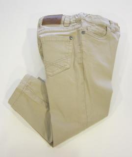 506/89  Mayoral chlapecké letní kalhoty SLIM FIT plátěné šedo béžové s kapsami Barva: Béžová, Velikost: 80/ 12 měsíců, Materiál: 98% bavlna 2% elastan
