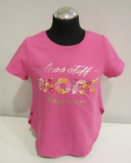 6005/43 Mayoral dívčí tričko s krátkým rukávem pink růžové s nápisem MORE Barva: Pink růžová, Velikost: 157/14 let, Materiál: 95% bavlna 5% elastan