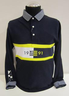 6145/66  Mayoral sportovní chlapecké tričko s límečkem (polo) modré s dlouhým rukávem Barva: Modrá, Velikost: 140