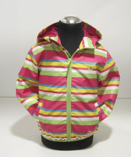 6500900 OUTBURST dívčí vícebarevná přechodová šusťáková bunda s pevnou kapucí Barva: Vícebarevná, Velikost: 110 / 5 let, Materiál: 100% polyester