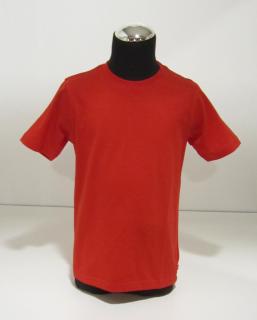 80413/červené  BLUE SEVEN chlapecké červené bavlněné jednobarevné tričko bez potisku s krátkým rukávem Barva: Červená, Velikost: 116, Materiál: 100%…