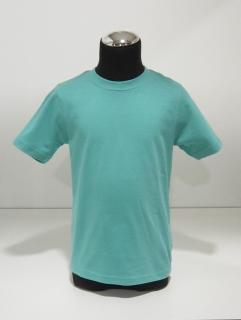 80413/zelené  BLUE SEVEN chlapecké smaragdově bavlněné jednobarevné tričko bez potisku s krátkým rukávem Barva: Zelená, Velikost: 116, Materiál: 100%…