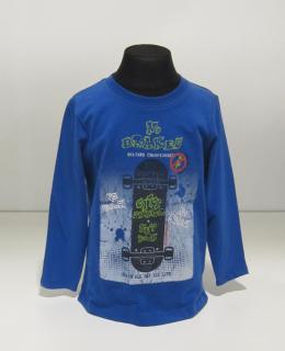 85627  BLUE SEVEN chlapecké royal (královsky) modré triko s dlouhým rukávem s obrázkem skateboard Barva: Královsky modrá, Velikost: 92/ 24 měsíců,…