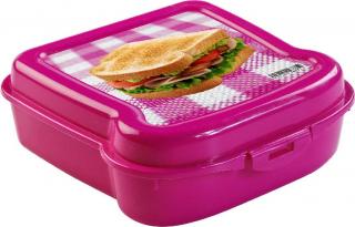 Box SANDWICHEGA na toasty; 13,8x12,5x8 cm; plast; mix barev