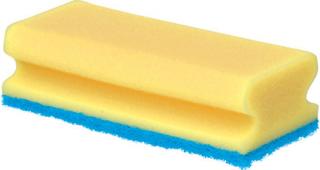 Houba GASTRO tvarovaná, na teflon žlutá/modrá balení 5 ks; 15,5x7x4,5 cm; polyuretan