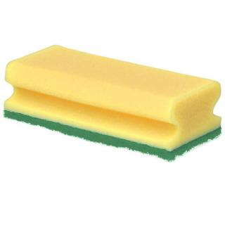Houba GASTRO tvarovaná žlutá/zelená balení 5 ks; 15,5x7x4,5 cm; polyuretan