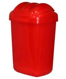 Koš FALA výklopný s tvarovaným víkem červený; 51x35,5x30 cm; 30 l; plast