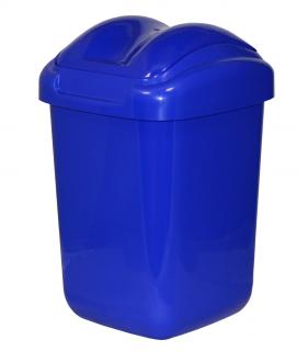 Koš FALA výklopný s tvarovaným víkem modrý; 37x24,5x26 cm; 15 l; plast