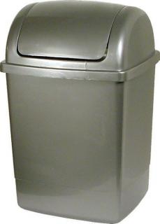 Koš KLIP odpadkový hranatý s víkem; 41x18,5x22 cm; 12 l; plast