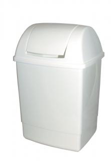 Koš KLIP odpadkový hranatý s víkem bílý; 41x18,5x22 cm; 12 l; plast