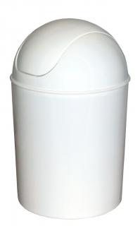 Koš OSKAR odpadkový kulatý s víkem bílý; 29x18 cm; 7 l; plast