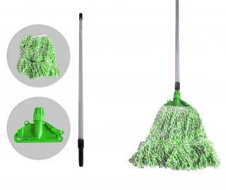 Mop PROFI KENTUCKY SET ZELENÁ, tyč 140 cm sklolaminát