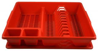 Odkapávač KLASIK na nádobí; 35x43x9 cm; plast; mix barev