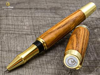 _Dřevěné kuličkové pero Superior Ash Tree - Burly gold