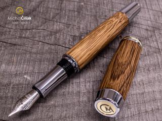 _Dřevěné plnící pero Superior Oak - Burly chrome