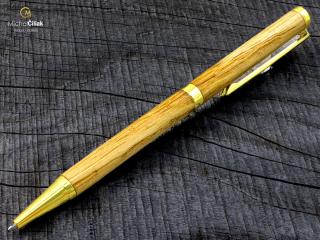 Dřevěná propiska Superior Oak - Slimline gold č.2748