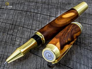 Dřevěné kuličkové pero Superior Apple Tree - Burly gold č.2729