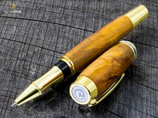 Dřevěné kuličkové pero Superior Apple Tree - Burly gold č.2930