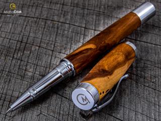 Dřevěné kuličkové pero Superior Apple Tree - Elegant chrome č.2676